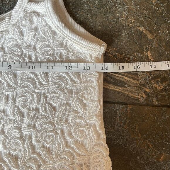 One Two Three lace crop top shirt see measurements for size,T Size Tag Removed - Picture 8 of 10